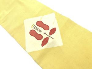 アンティーク　上代紬椿模様名古屋帯